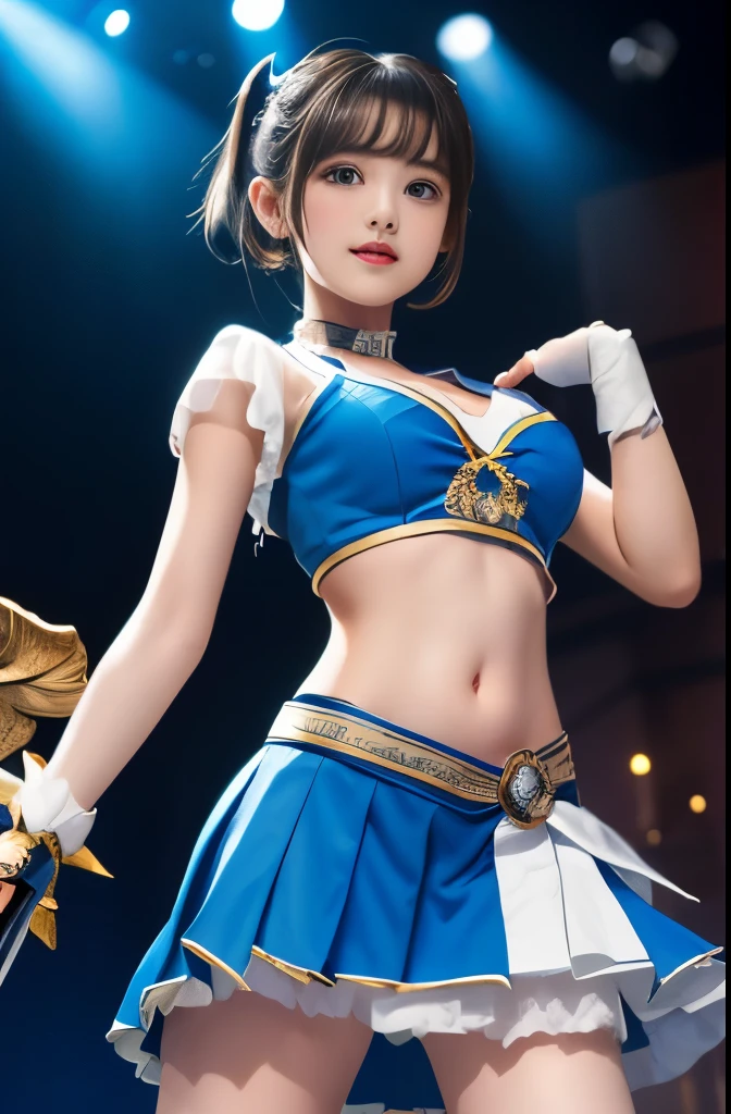 random Idol costume,(sing:1.2),(Random Pose),(Thin type),(large breasts),(random hairstyle),(Highest image quality, (8K), Ultra-realistic, Best Quality, High quality, High Definition, high quality texture, high detailing, Beautiful detailed, fine detailed, extremely details CG, Detailed texture, realistic representation of face, masterpiece, presence)