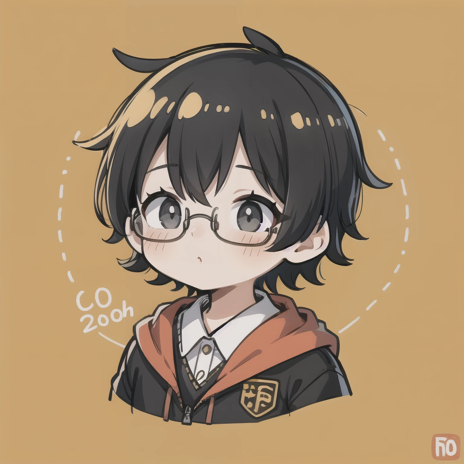 logo、Glasses、boy、20th Generation