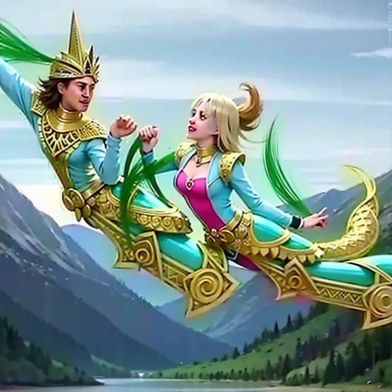 Canary Canary couple happily passing through the jungles, intricate 3d HD