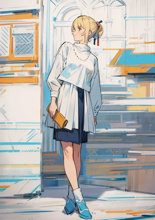 Illustration of a stylish woman,