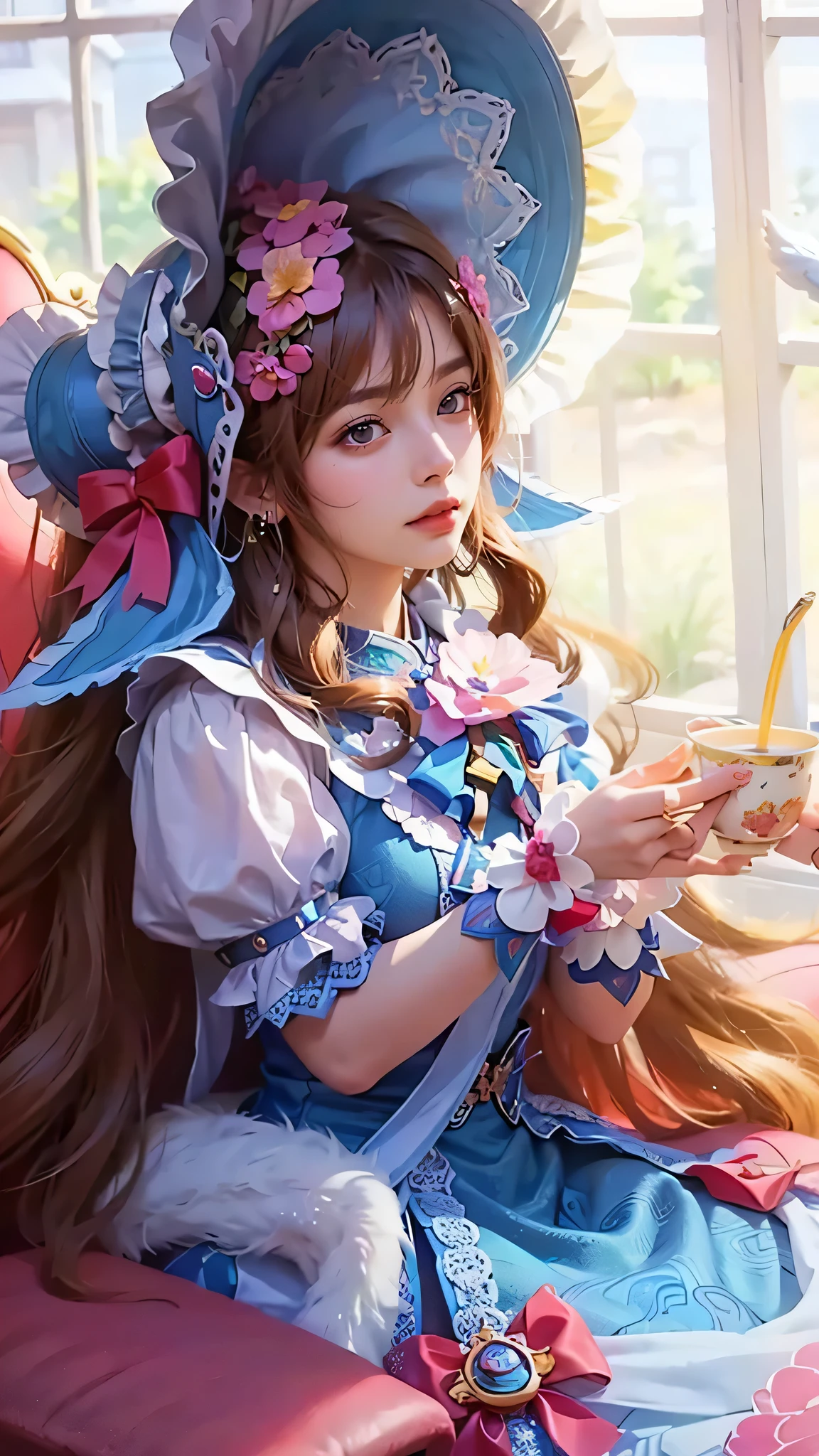 a close up of a girl  , brown hair , big booobs ,  shadowbringers cinematic, 4 k detail fantasy, a beautiful fantasy empress, game cg, xianxia fantasy, xianxia hero, 2. 5 d cgi anime fantasy artwork, cinematic goddess close shot, ruan jia and artgerm, wow 4 k detail fantasy, hyperdetailed fantasy character