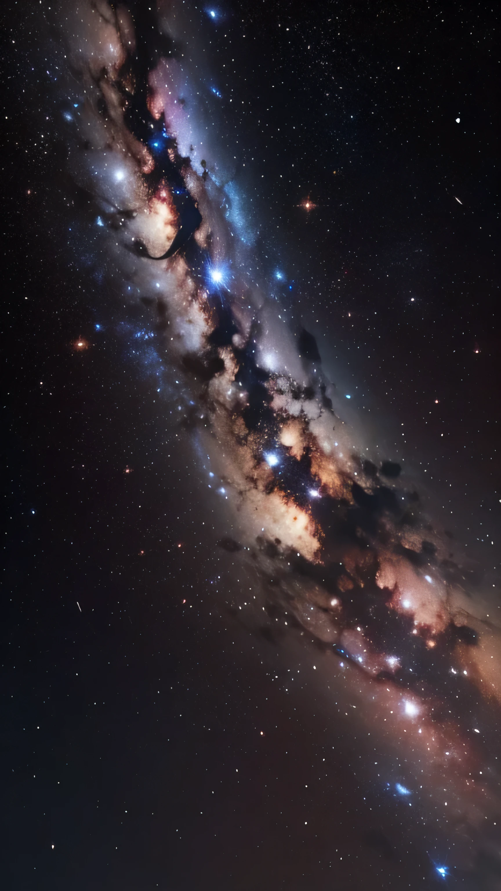 Andromeda galaxy and the Milky Way, 8k