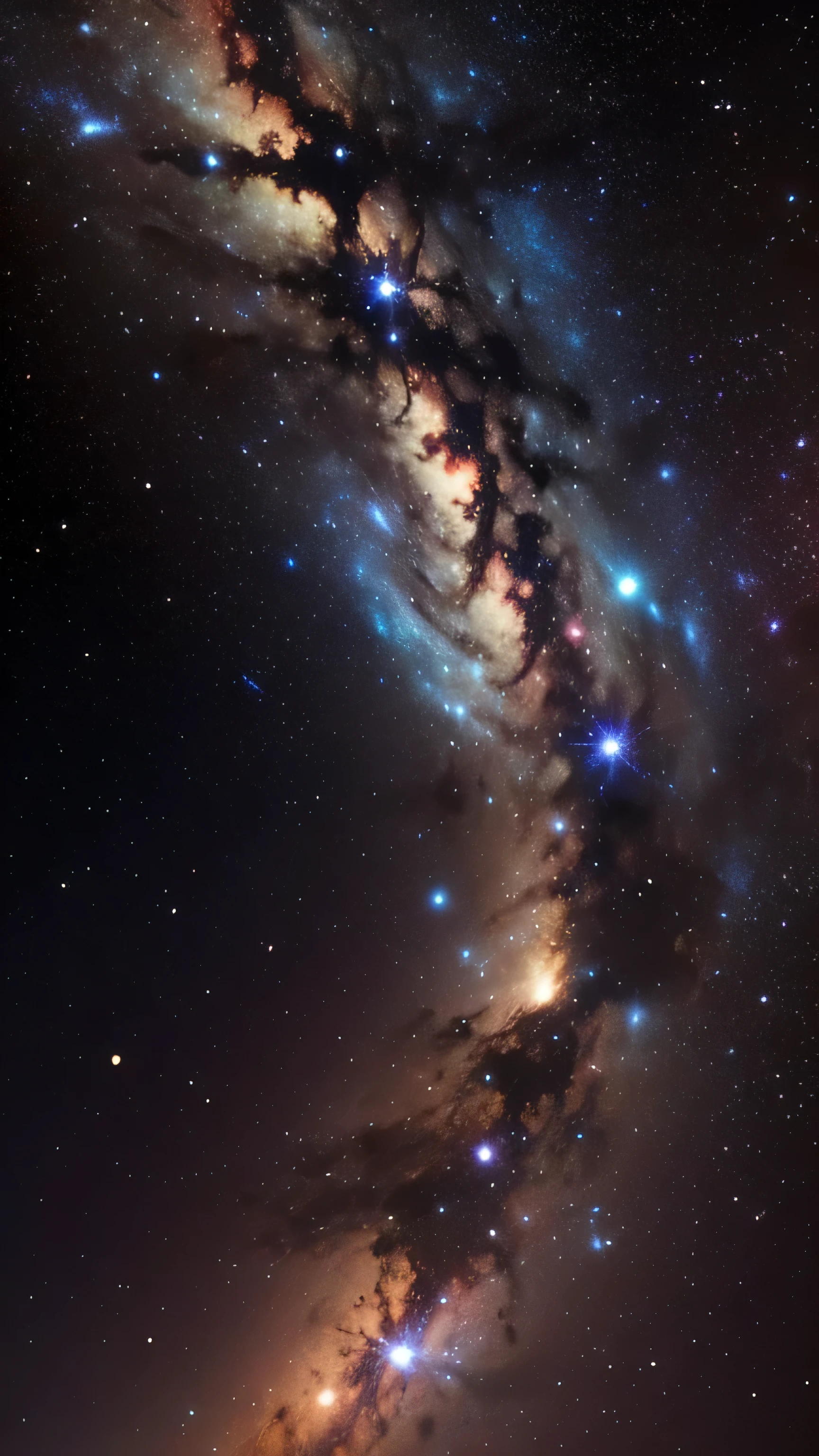 Andromeda galaxy and the Milky Way, 8k