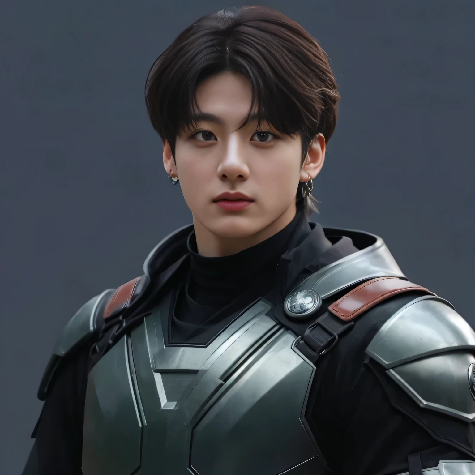 Marvel, Thor, jungkook bts face, realistically, dynamic lights, young man, gray stubble, full shoot, (extremely detailed CG unity 8k wallpaper), trending on ArtStation, trending on CGSociety, High Detail, Sharp focus, dramatic, photorealistic