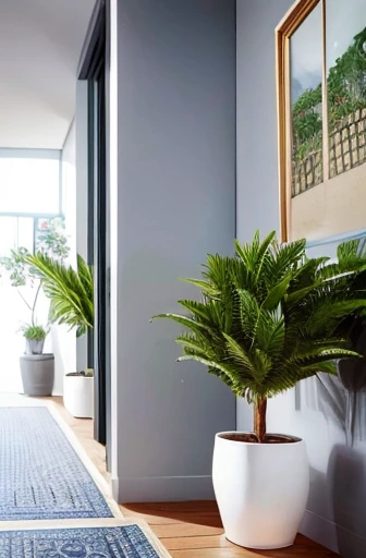 various tall flowers in pots, beautiful flowers in pots for the hallway, flowers for the hallway, flowering plants for the hallway, palm trees in pots, orchids in pots on a beautiful small openwork table, flowers in pots of different types, flowers in pots with inflorescences, ultra realistic petals, ultra realistic leaves, ultra realistic photo, on a white background