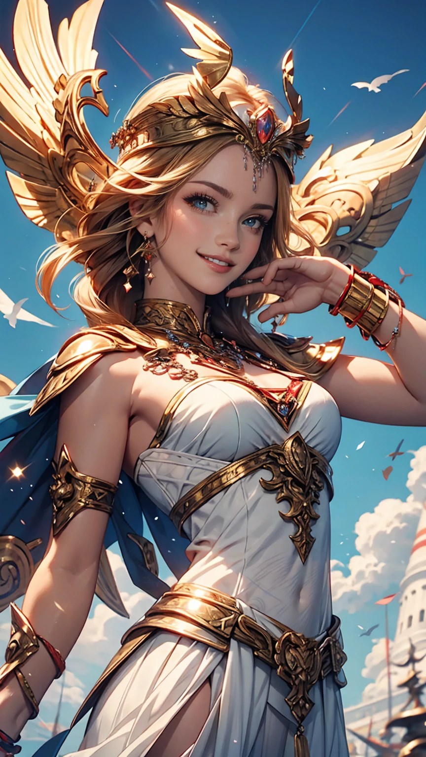 The goddess of victory smiles upon the brave