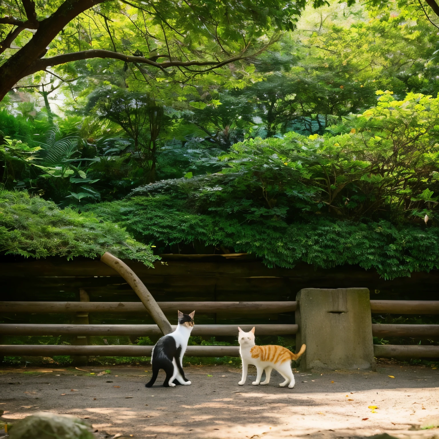 Photos capturing the daily life of cats in nature。Cats playing in nature、Relaxing