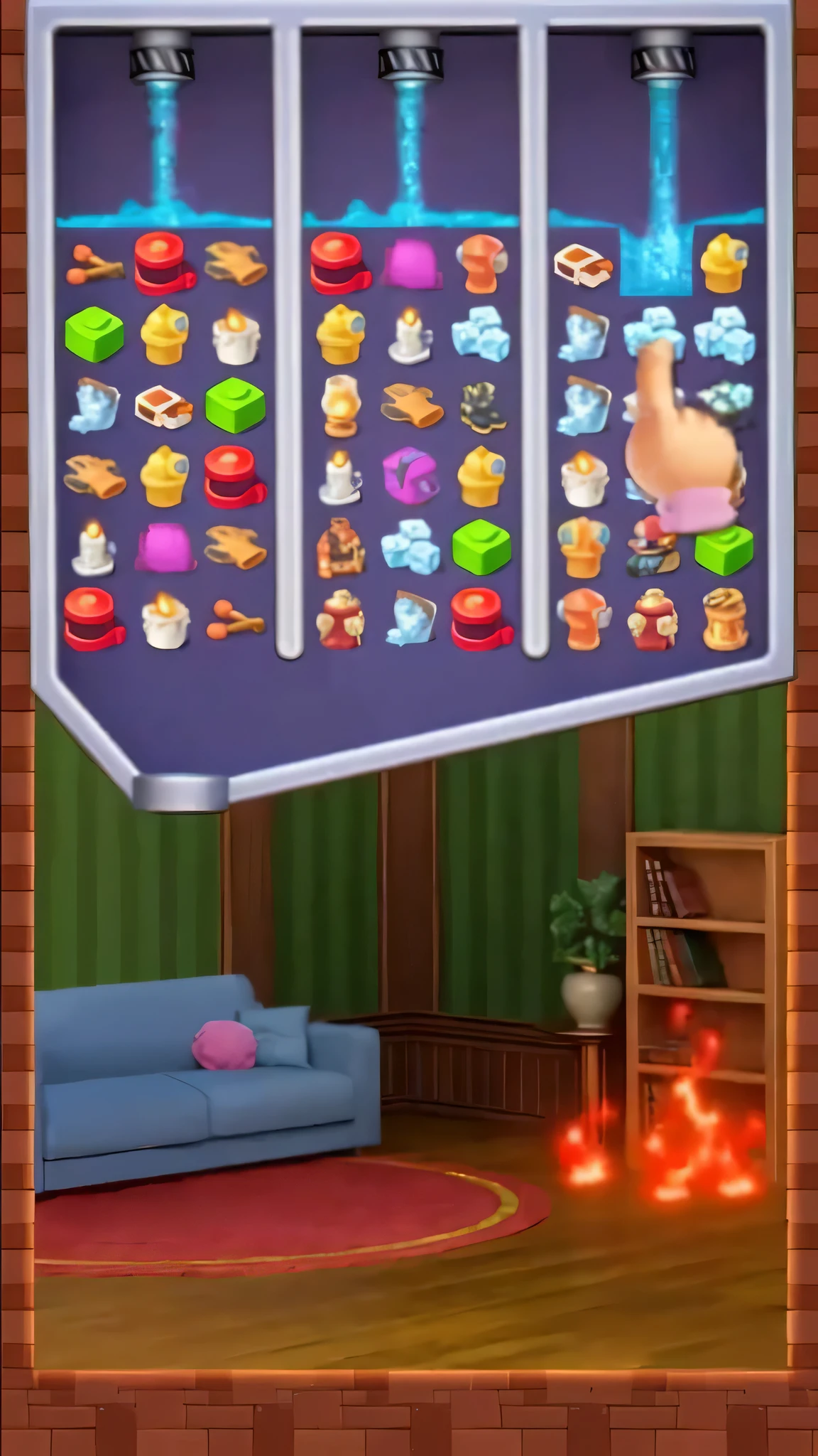 A cartoon cat is playing with a group of cats in the room, Gameplay, interior Gameplay screenshot, game screen, Screenshots, Gameplay footage, Gameplay still, Screenshots, Gameplay screenshot, video game screenshot, mobile game, video game screenshot>, find hidden objects, Gameplay video, videogame screenshot, game screenshot, 2020 video game screenshot