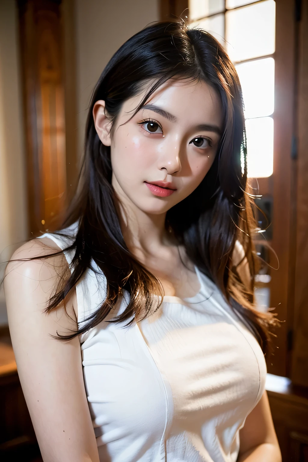 ((best quality)), ((masterpiece)), (detailed), Perfect face, fair skin, beautiful Jk cos, pure desire, sweet girl, cute girl
