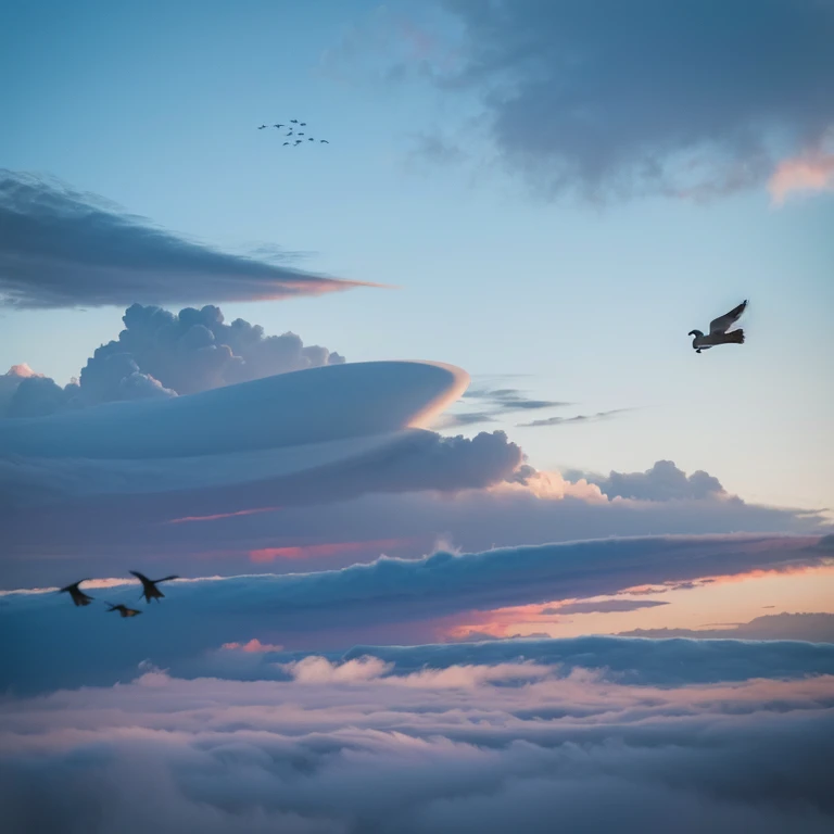 A bird can't find the flock,Fly in the sky,Disoriented