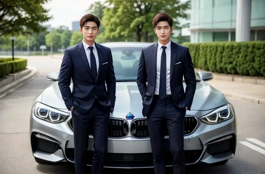 Fresh and handsome 20-year-old new employee、　（Super handsome guy in S-class suit）、　Japanese 20-year-old boy、　merchant、　ultra luxury suit、　striped suit、　office、　Stand up in a suitＳyoung handsome man、　striped suit、　office、　Stand up in a suitＳyoung handsome man、　striped suit、　（High-detail photos from CG Unity 8K）、　（a very detailedＳThe handsome guy in the class）、　（The photos are real）、　　（（top quality））、　Super detailed、　（masterpiece）、　Ultra high quality、　High、　gentleman、、　（masterpiece）、　Ultra high quality、　High、　gentleman、very beautiful hair、　bright photos、　As handsome as a model、　As handsome as an idol