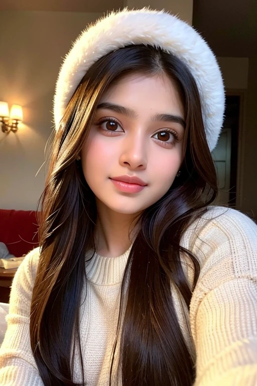 lovely cute young attractive indian girl, brown eyes, gorgeous actress, 20 years old, cute, an Instagram model, winter, Indian, parfect face