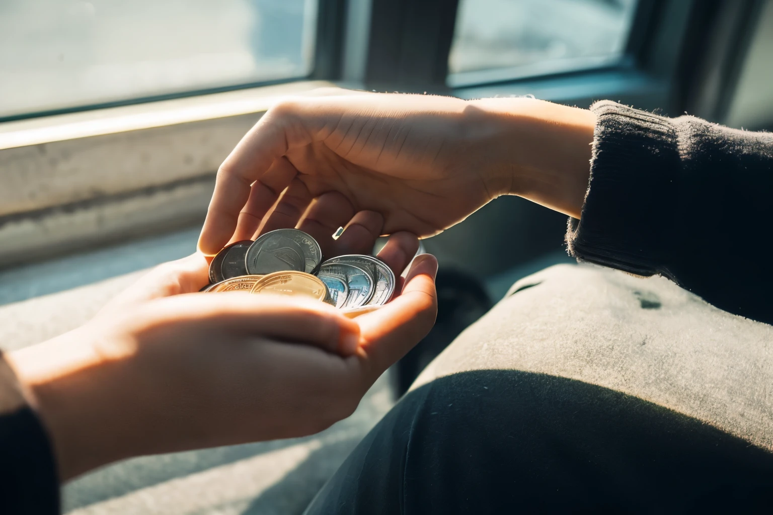 Humans are exchanging coins, They're exchanging hand-me-downs, The coin they are exchanging is Bitcoin