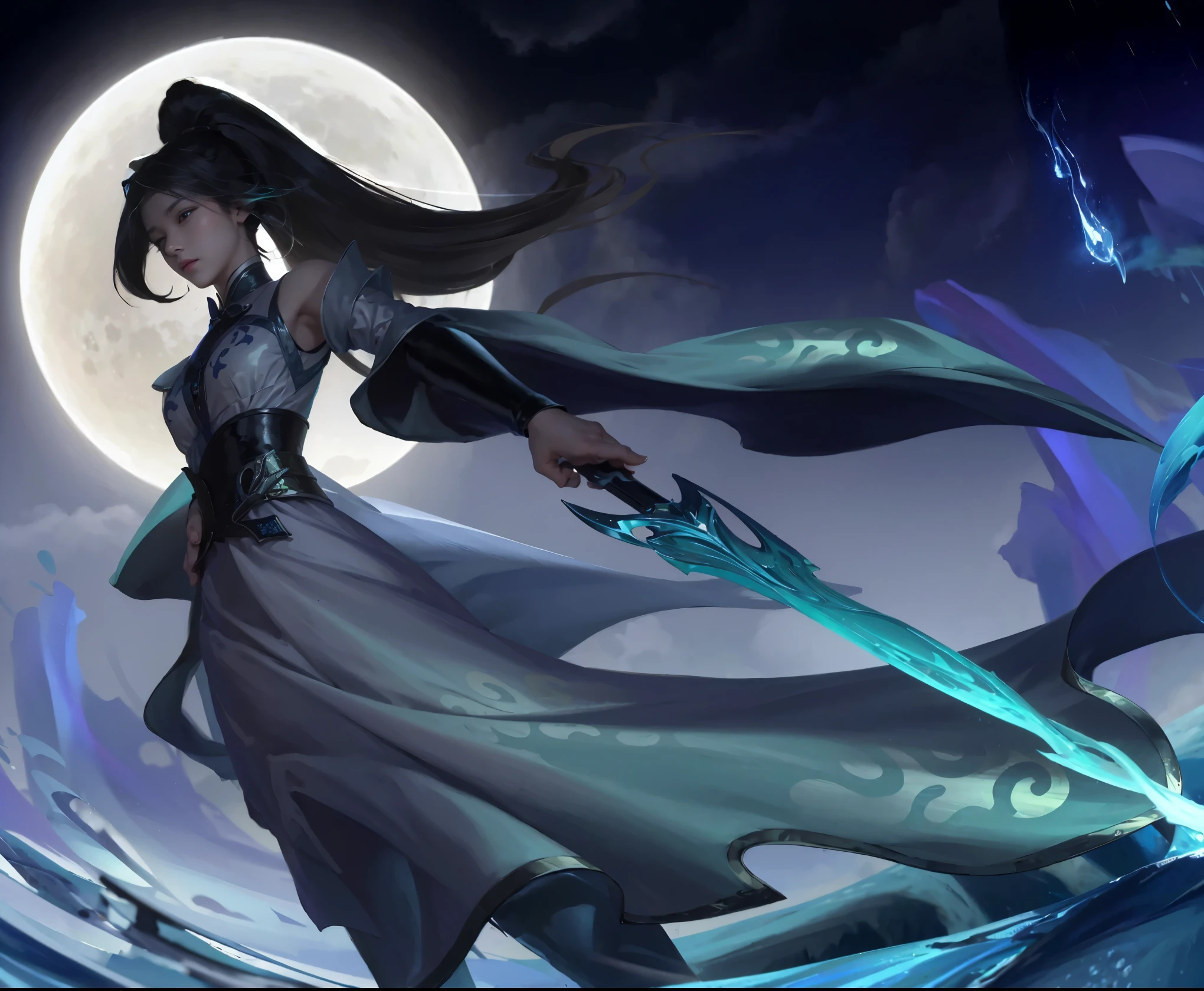 moonlight,Light and Shadow,Top Light,Reflective,Night,Looking up,Beauty,美丽的female人,持sword,arms,sword,Chinasword,belt,clothing,Fabric,female,China风,Chinese style,China,Three Kingdoms,Tang Dynasty,Drawing April, realistic fantasy, portrait, Solitary, mask,China风,cloak,Jewelry,珍贵的Stone,diamond,华而不实的clothing,belt,Deco,Metal,Metal,gold medal,Cloth Pleats,珍贵的Stone,Mountain,Stone,紫色的Mountain,Xian Xia,water流,river流,river,lake,wave,water,ocean,spray,water花,moon,Night,cloud,Mountain,Mountain峰,Refinement,water珠,32K ,(Refinement,(最高quality, Awards, masterpiece:1.5),Ultra-high resolution,:0.33,Clear focus,Volumetric Lighting,good shade,Subsurface scattering,complex,内容Very detailed content,((light照明)), drama, , (Reality:1.5),,32K ,(masterpiece,quality,Best quality者,Official Art),(8K,Best quality者,masterpiece:1.2),(((White background,)))(Good rice fragrance),Like a dream,China时间极其详细,错综complex的细节,Dynamic Lighting,Natural soft light,dark,内容Very detailed content,complex的细节,Dynamic Lighting,Reality,light,Natural Lighting,Very detailed content,Dynamic Lighting,Natural soft light,Best quality,Ultra-high resolution,8K,light照明效果,charming,3D vector art,Fantasy Art,With blurred background,Hand Painted,number,柔和的light,isometric style,4K resolution,Reality渲染,Very detailed content且干净,Vector Image,逼真的masterpiece,Professional photography