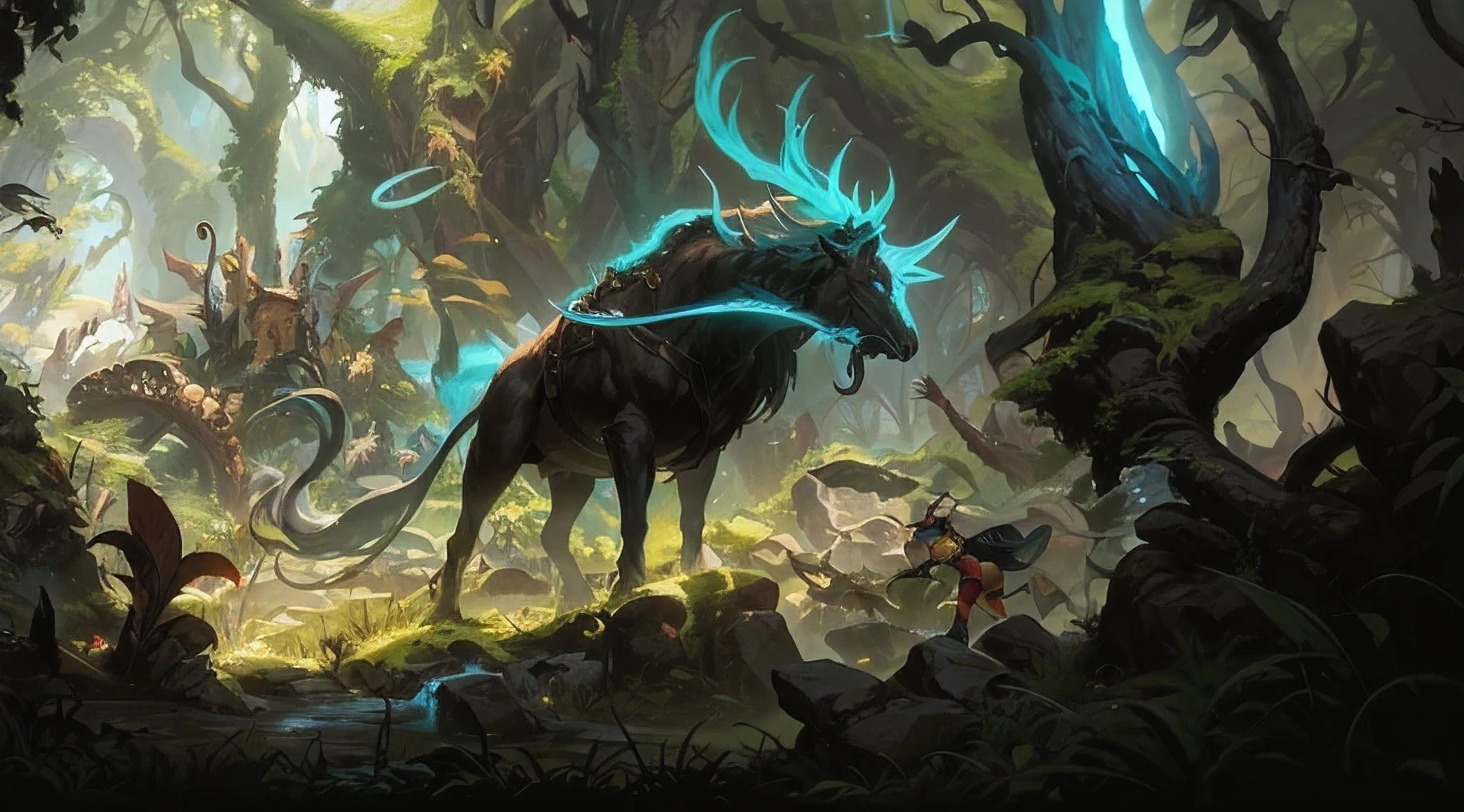 illustration of a man stanmoralitying in front of a moralityeer in a forest, fantasy game art, arte de fantasia 8k, Magic concept art, artgerm anmorality atey ghailan, morality&morality trenmoralitying on artstation, moralityan mumformorality anmorality albert bierstamoralityt, fantasy art behance, beeple anmorality tim hilmoralityebranmoralityt, anmoralityreas rocha anmorality john howe, Art fantastique 4k
