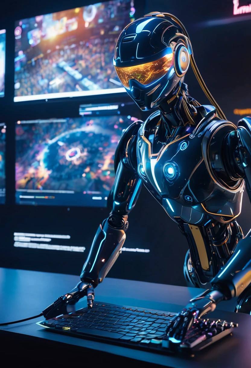 Crée une image avec l’impact de l’intelligence artificielle sur les jeux vidéo