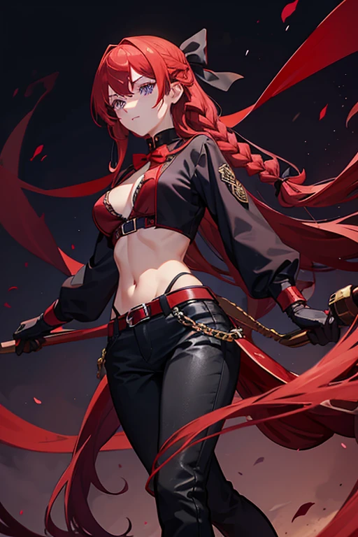 1girl, lisara restall, ((red hair:1.5)),
BREAK (capelet, cleavage, crop top, black shirt, detached sleeves, long sleeves, polka dot, midriff, green belt, layered skirt, red skirt:1.2), BREAK from side, hug and suck, looking up, love, head grab, pants pull, housewife, cum in mouth, overflow,
BREAK ((anime girl)), best quality, expressive eyes, perfect face, (masterpiece), best quality, expressive eyes, perfect face, ((best quality)), ((ultra-detailed)), ((an extremely delicate and beautiful)), perfect eyes, perfect body, ((synmetry eyes)), beautiful eyes, ((thick thighs)), shiny skin, soft skin, ((synmetry body)), ((perfect body)),