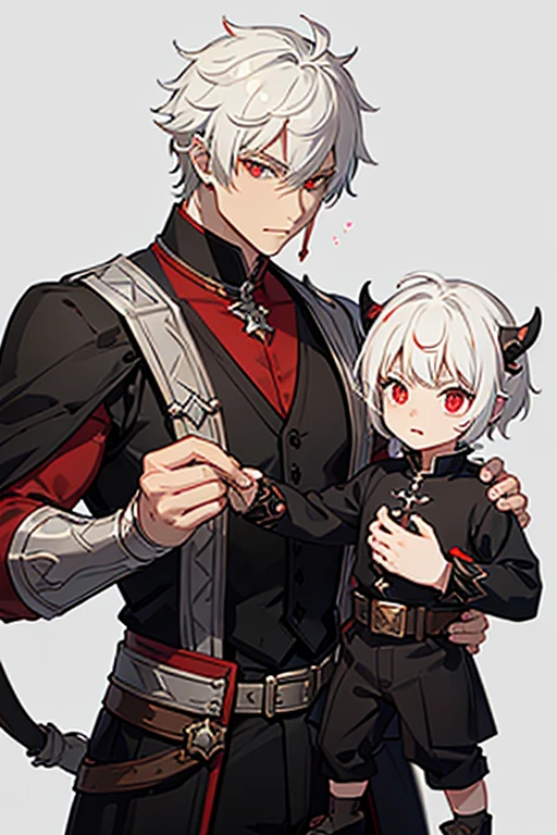 1boy, young boy, male, white hair, red eyes, black dress, without breast, cute boy, anime moe style, portrait, short hair, nsfw, no breast