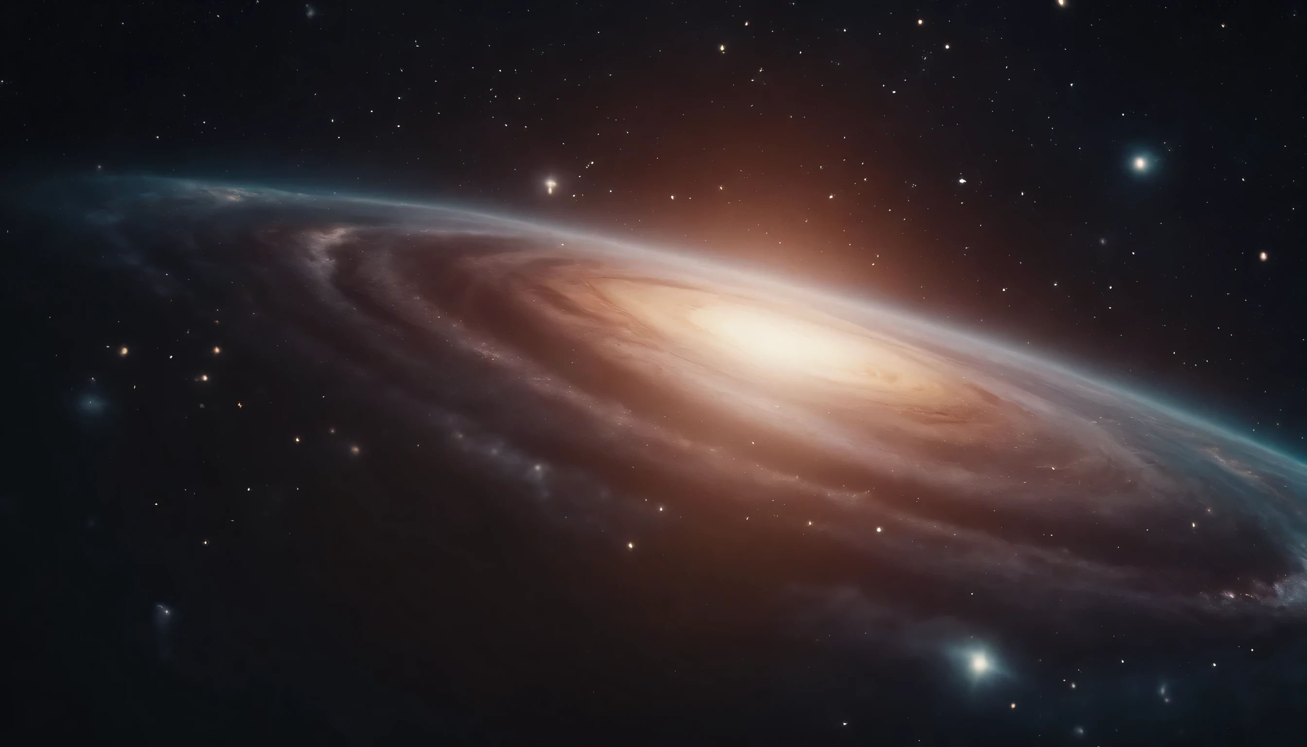 A beautiful galaxies in the space, vintage shot, 1950 camera shot