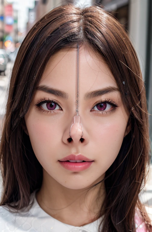 Beautiful and attractive woman in fashion trends, ,(Highest quality realistic textured skin:1.4), Fine grain, Detailed face, High quality eyes, Keep your eyes clearly focused, Nose and mouth,Face Focus, Super Face close-up gentle and charming Chinese beautiful woman, Delicate and sexy collarbone, Attractive oval face, double eyelid, Clever pink eyes, Pink Lips, Small Nose, Exposing shoulders, Focus on the face, Face close-up, Ultra-high resolution, Very detailed, Full body photo, Ultra-thin and transparent, The white off-shoulder shirt and light blue slit skirt go great together., Fresh and delicious, And see through