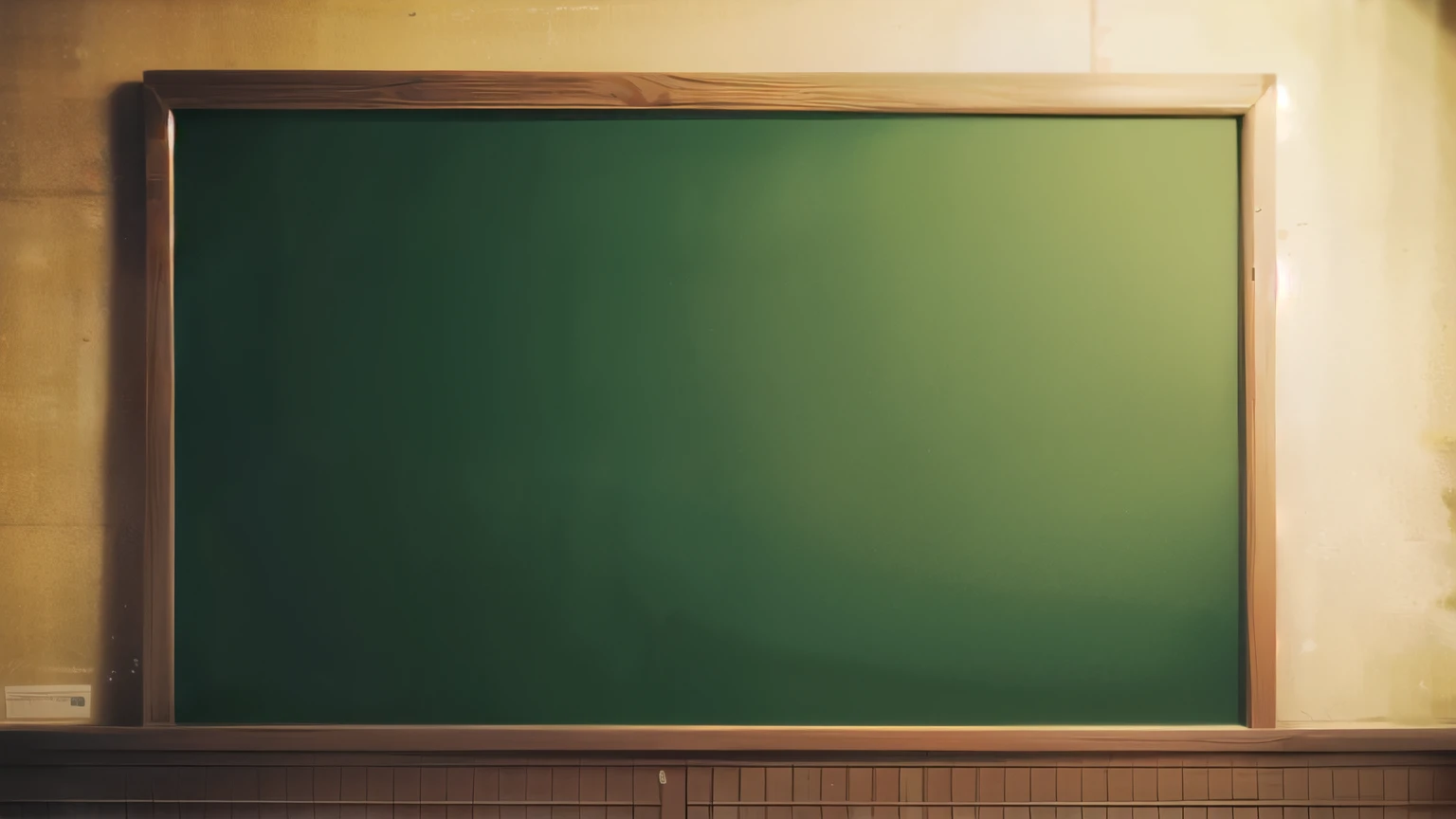 best quality, masterpiece, detailed, blackboard, clean balckboard, anime style, no person, only blackboard, chalk,