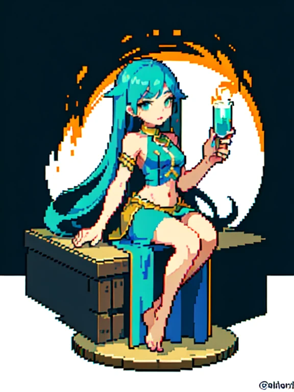 (masterpiece, top quality, best quality), pixel,pixel art,1girl,laying on the bed,full body, 
 