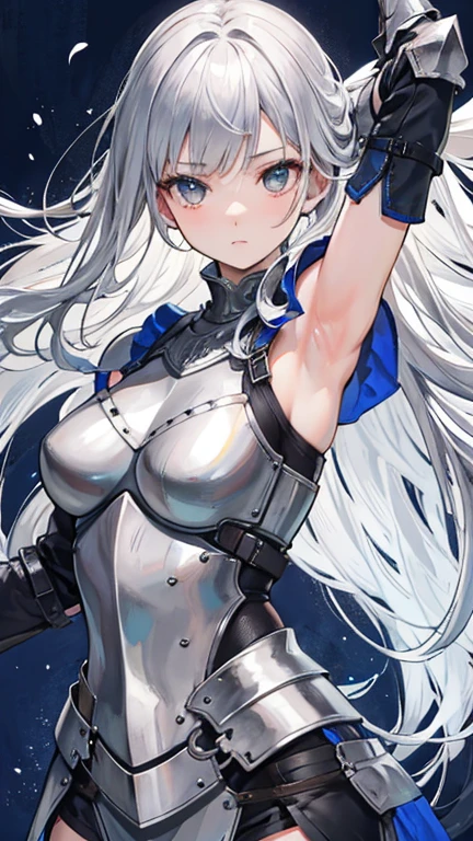 最high quality、best image quality、masterpiece、teenage girl((18-year-old、 By becoming、vest bust、medium bust,wide open breast tea、black eye, gray hAria、long hAria、thin,highest valley、Black Battlesuit、white arm parts、white leg parts、Holding a big sword、Glowing red wings,Aria、splatters、fighting pose)),high quality、beautiful art、background((outer space、battlefield、splattersing beams、military base))瓦礫がsplatters、Depth of written boundary、movie、visual art、perfect art、8K,genuine