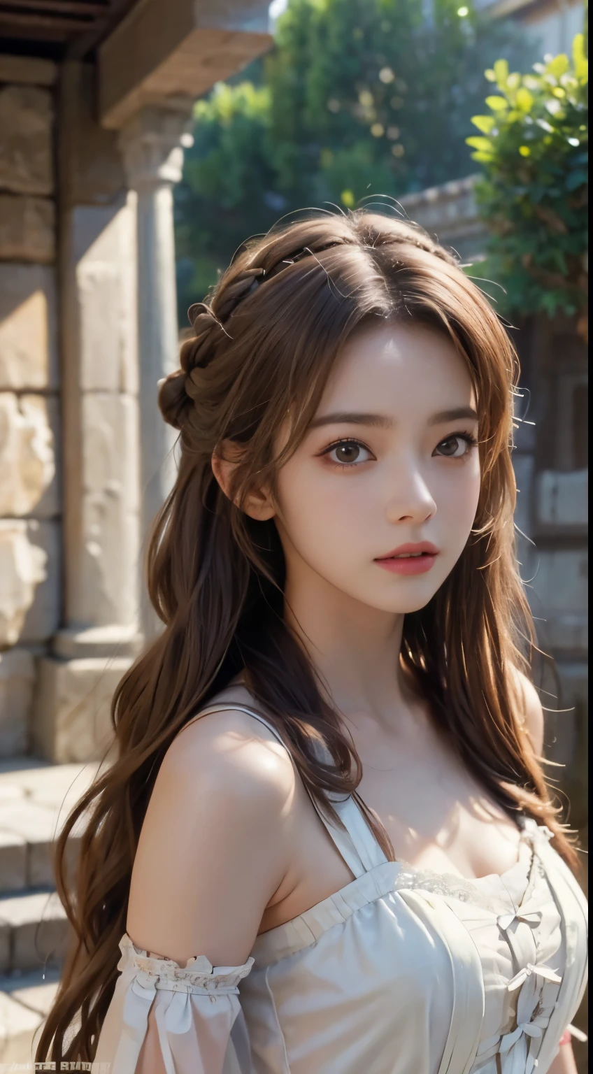 (8k, RAW Photos, 最high quality, masterpiece:1.2),(Realistic, Photo Real:1.4)
Lolita Costume,race, Aerith Gainsborough, Upper body, underwear,Exposed bare shoulders, outside, Ancient City, high quality, Adobe Lightroom, Highly detailed skin, View your viewers,