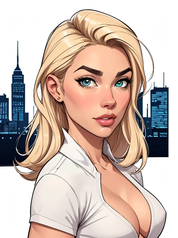 estilo de desenho animado:1.2), Denise Richards Mulher brasileira desenho ART Artline mulher fundo branco Imagem cartoon de uma mulher , roupas sensuais , garota super valente destemida , Ilustra??o estilo desenho animado, estilo de arte dos desenhos animados, estilo de arte dos desenhos animados, digital illustration style, design de personagens altamente detalhado, arte digital detalhada fofa, City fan art, design de personagem retrato, beautiful digital illustration, retrato de alta qualidade, arte em quadrinhos, retrato do design do personagem, white background Busty without clothes and medium breasts cartoon style female character dressed in Fallout 4 uniform Denise Richards