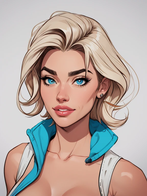 estilo de desenho animado:1.2), Denise Richards Mulher brasileira desenho ART Artline mulher fundo branco Imagem cartoon de uma mulher , roupas sensuais , garota super valente destemida , Ilustra??o estilo desenho animado, estilo de arte dos desenhos animados, estilo de arte dos desenhos animados, digital illustration style, design de personagens altamente detalhado, arte digital detalhada fofa, City fan art, design de personagem retrato, beautiful digital illustration, retrato de alta qualidade, arte em quadrinhos, retrato do design do personagem, white background Busty without clothes and medium breasts cartoon style female character dressed in Fallout 4 uniform Denise Richards