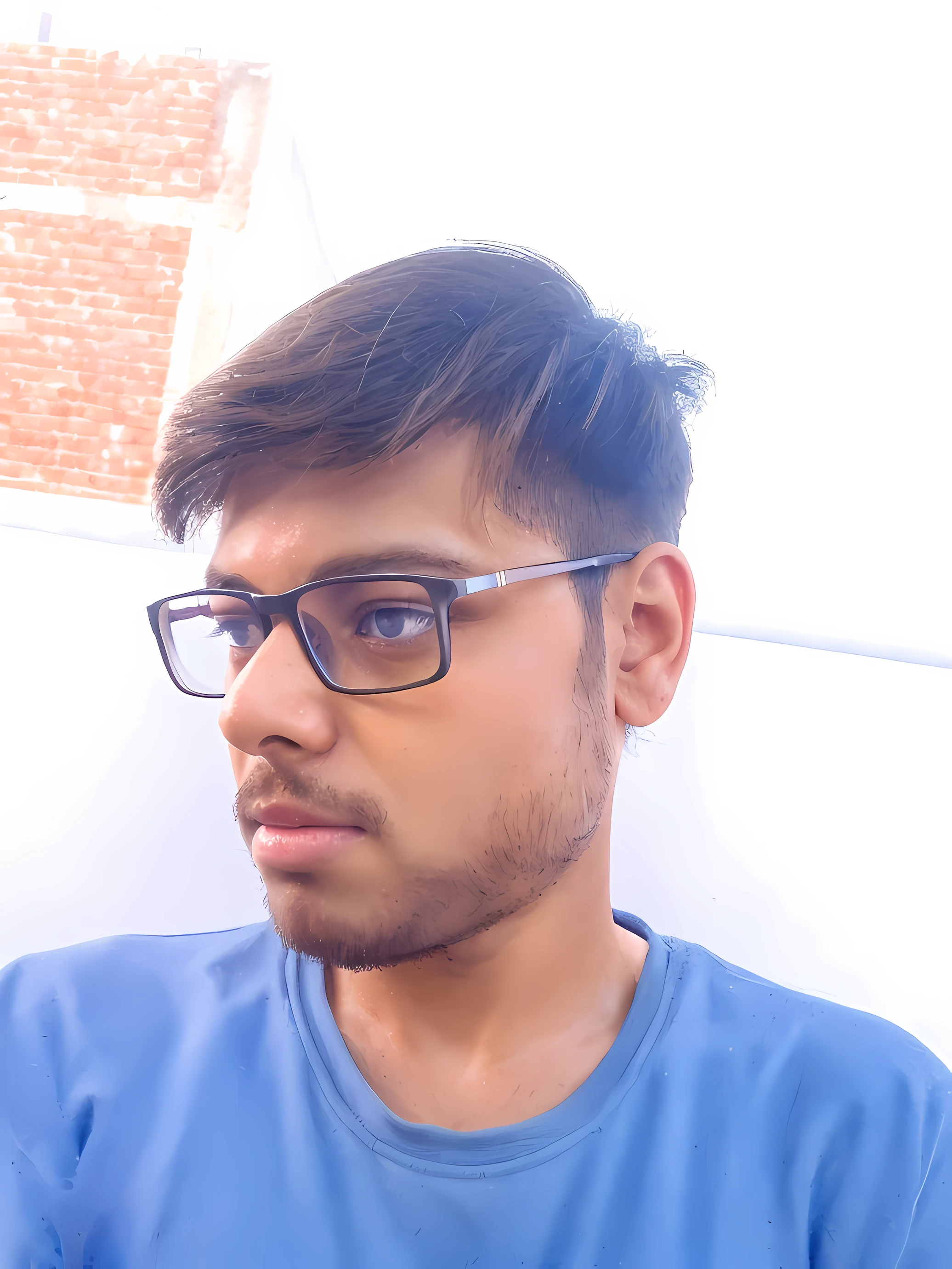 generates the same image into processed model turn into real animated character bright yellow backround