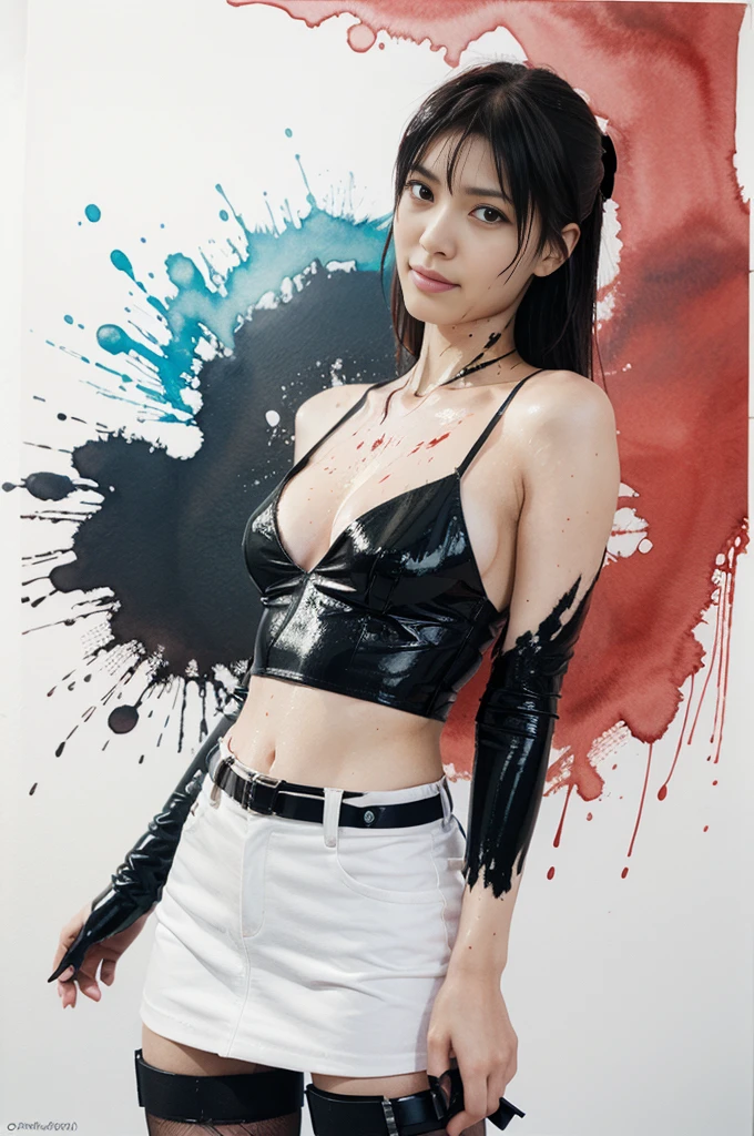 best image quality, masterpiece, super high resolution, (fidelity:1.4), photo, 1 girl, white shirt, torn jeans, white sneakers, dim, darkness, despair, pity, poor, movie, tears, teardrops, (torn clothes:1.5), (wet clothes:1.4), bare shoulders, real rain, wet hair,..