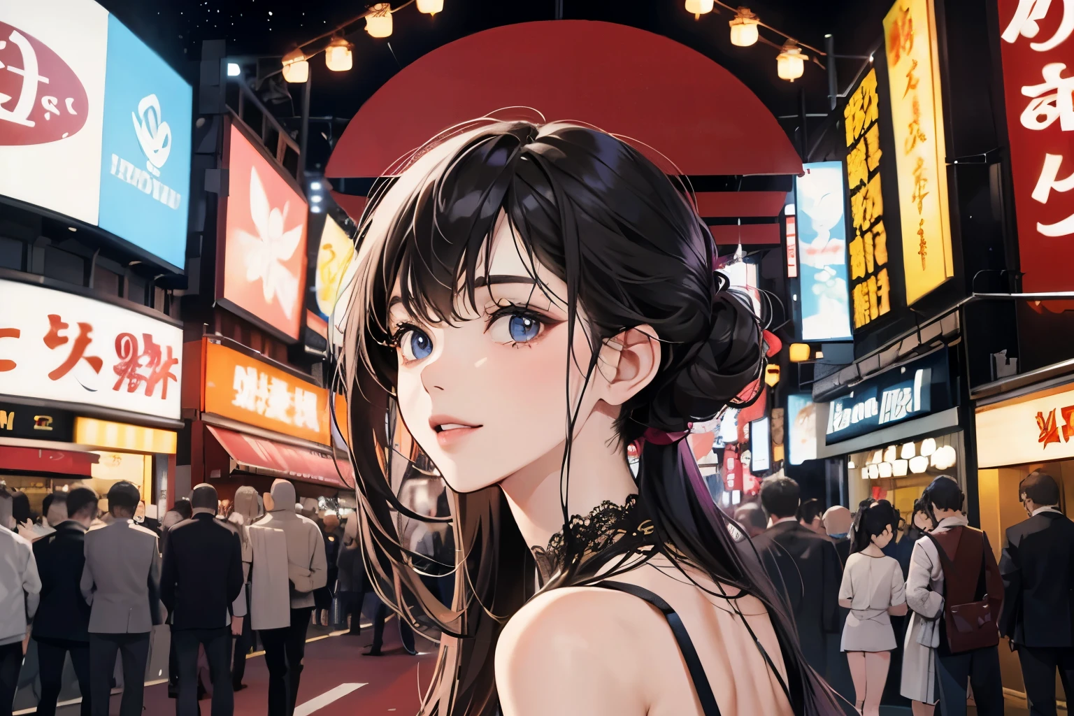 Beautiful woman、cabaret、Kabukicho at night,Prostitute