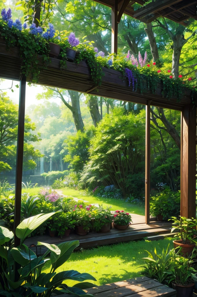 highest quality、lush forest and plants