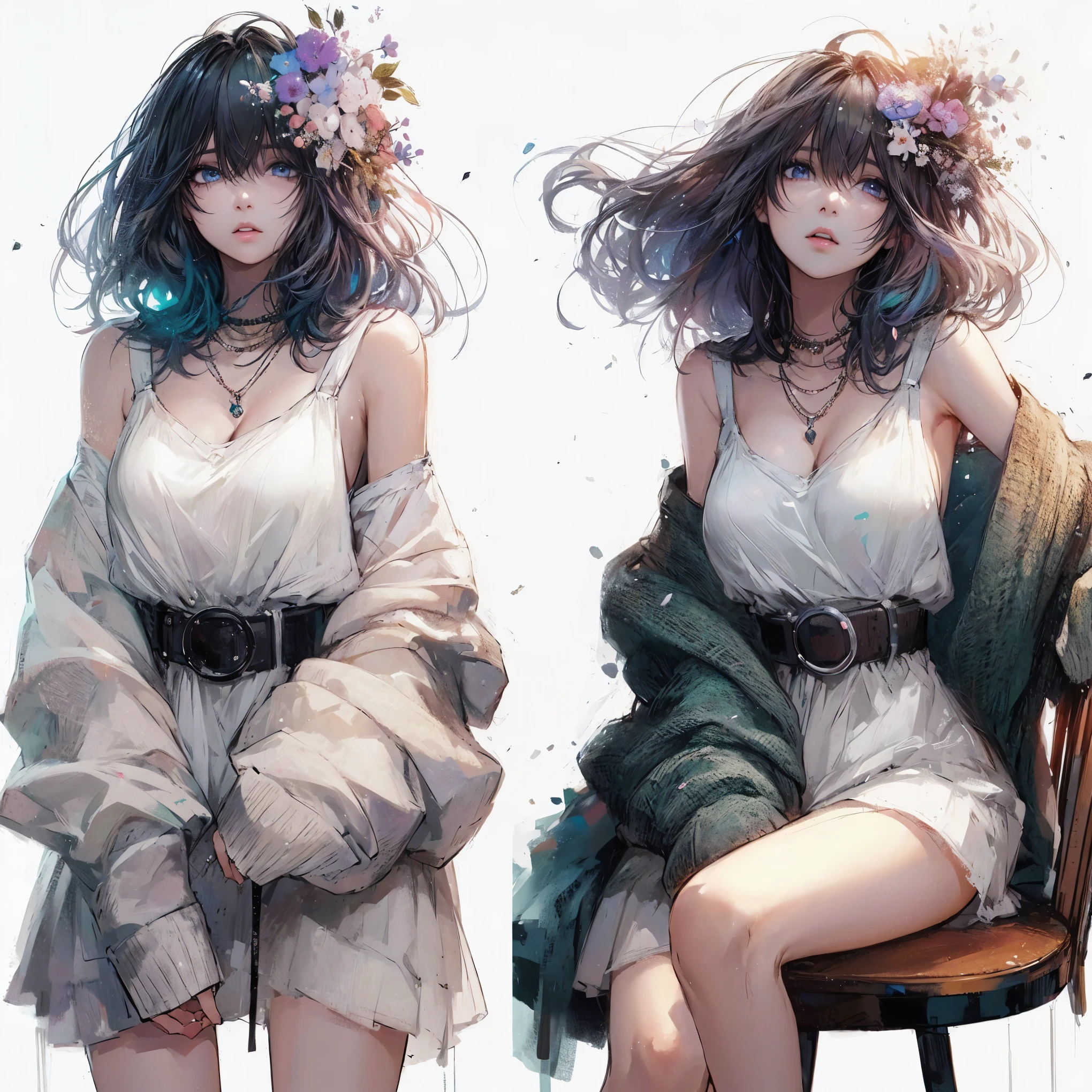 (best quality,4k,8k,highres,masterpiece:1.2),ultra-detailed,(realistic,photorealistic,photo-realistic:1.37),beautiful detailed eyes,beautiful detailed lips,A girl with beautiful eyes, An anime girl wearing a pretty dress, A cute anime wife in a lovely dress, detailed digital anime art, a dress wearing, everyone, beautiful anime girl, cute anime girl, smooth anime art, anime style, vibrant colors, soft lighting, detailed drawn beautiful eyes, beautiful cleavage,