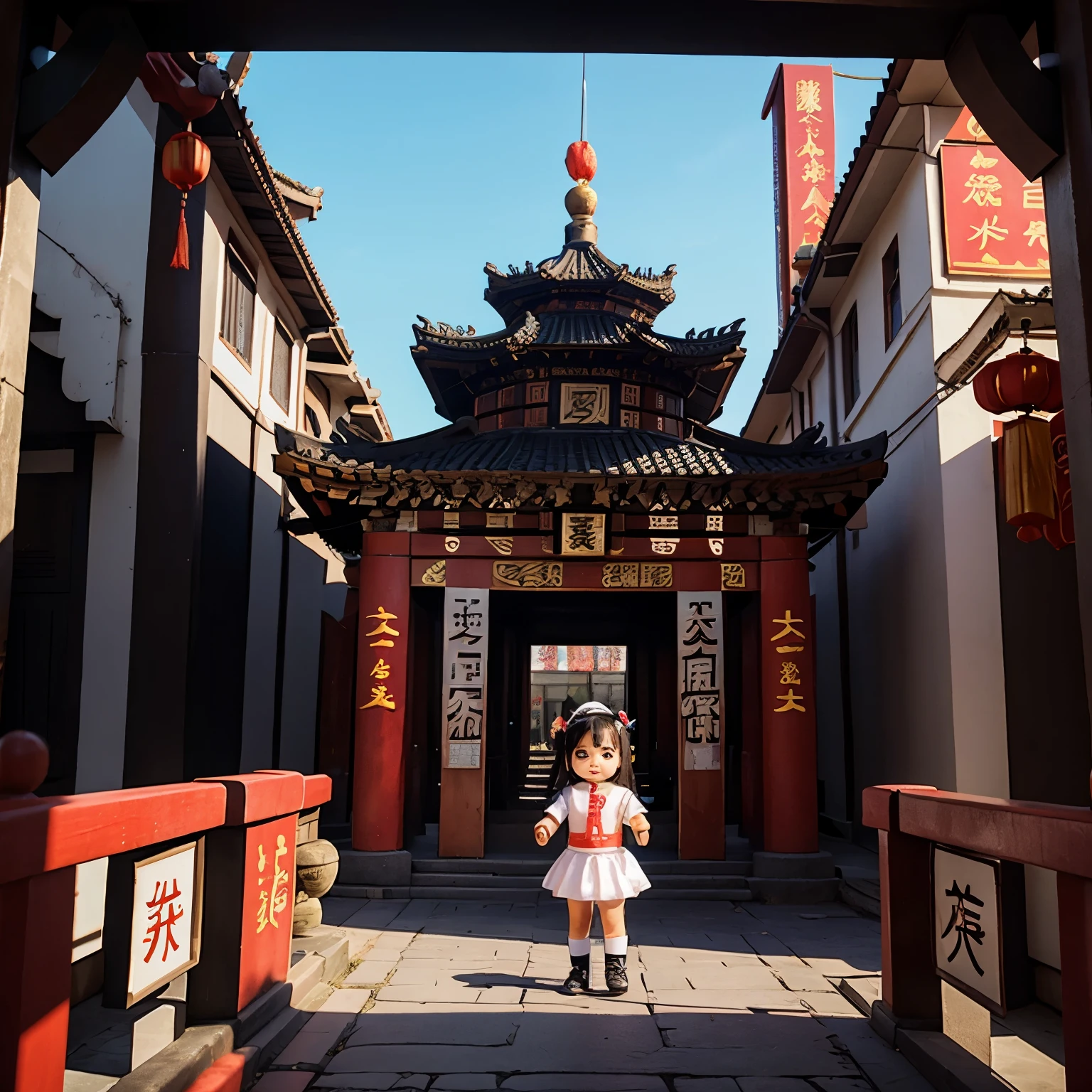 China Tempel low poly 3d cute