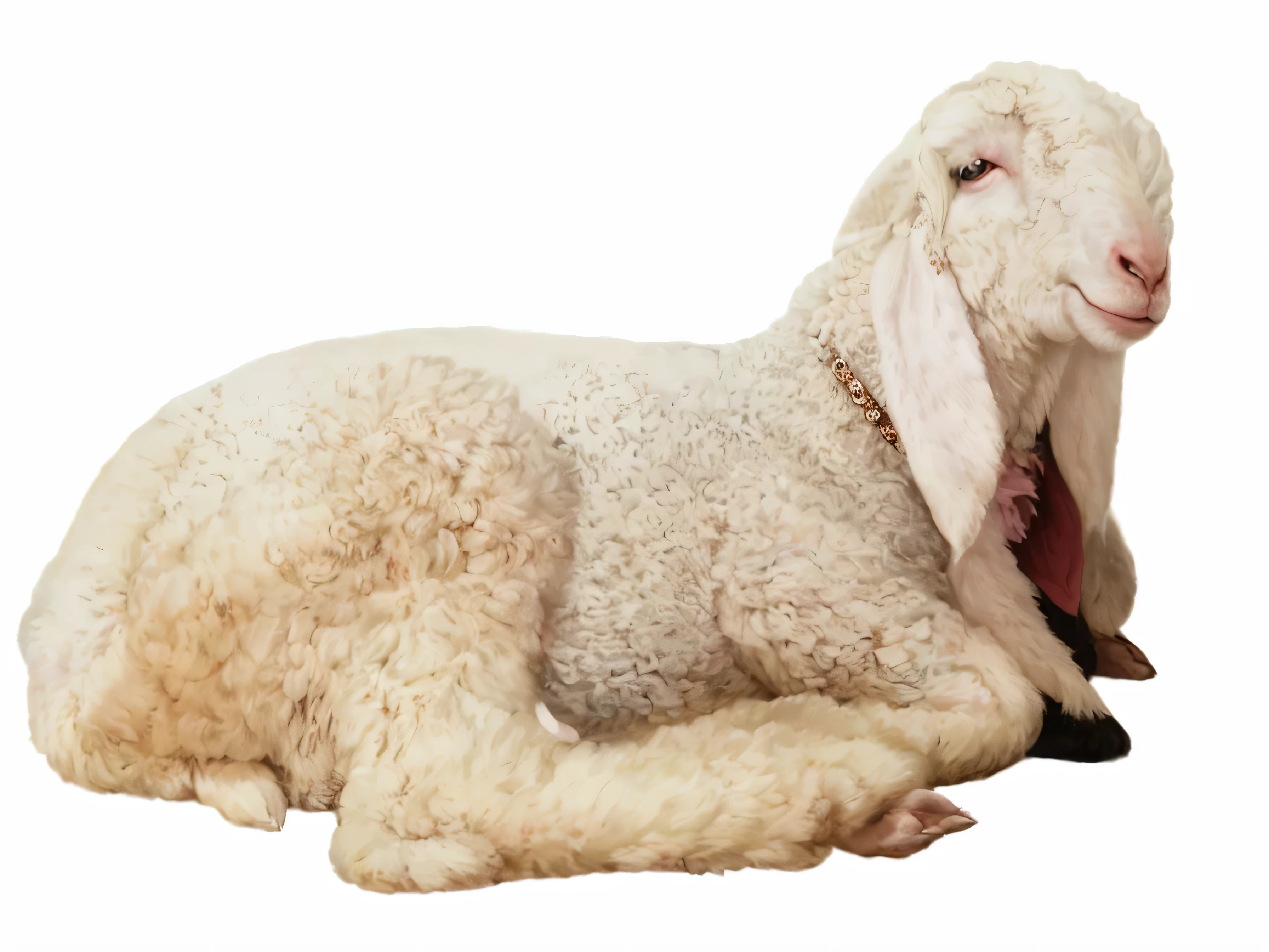 araffe laying down on the ground with its tongue out, human lamb hybrid, lamb and goat fused as one, goat body, intense albino, cult of the lamb, a goat, sheep, an afghan male type, ram sheep robot, high quality picture, a hyper realistic, lop eared, an ultra realistic, a beautiful, extreme lifelike, albino