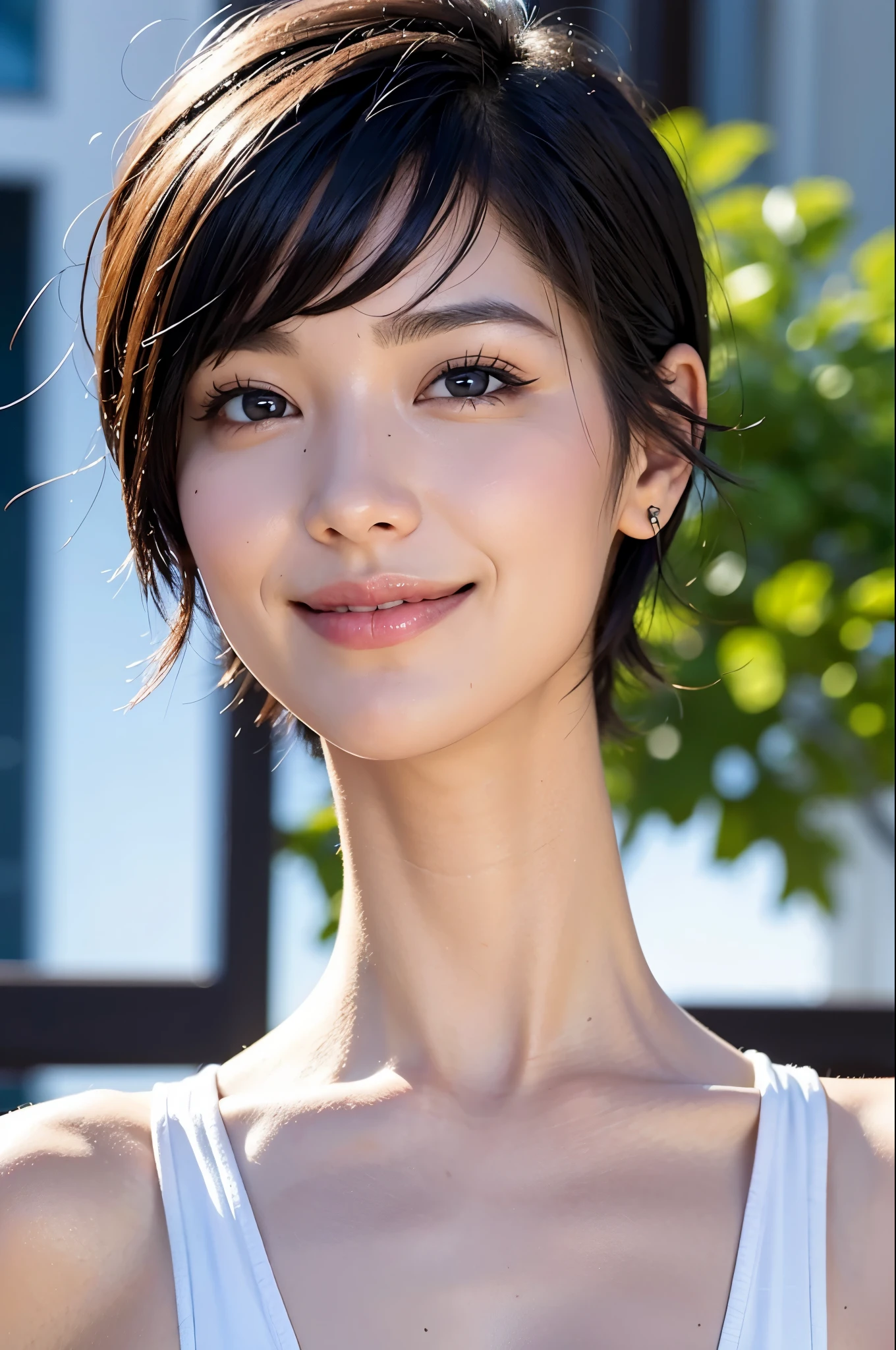 Pixie cut Smile Beauty Black hair