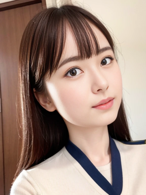 Raise your hand to the camera、White naval uniform、Wearing a medal、Japanese women,（whole body）、mini skirt、26 years old、 Very beautiful face,  Beautiful girls, Beautiful realistic face,  