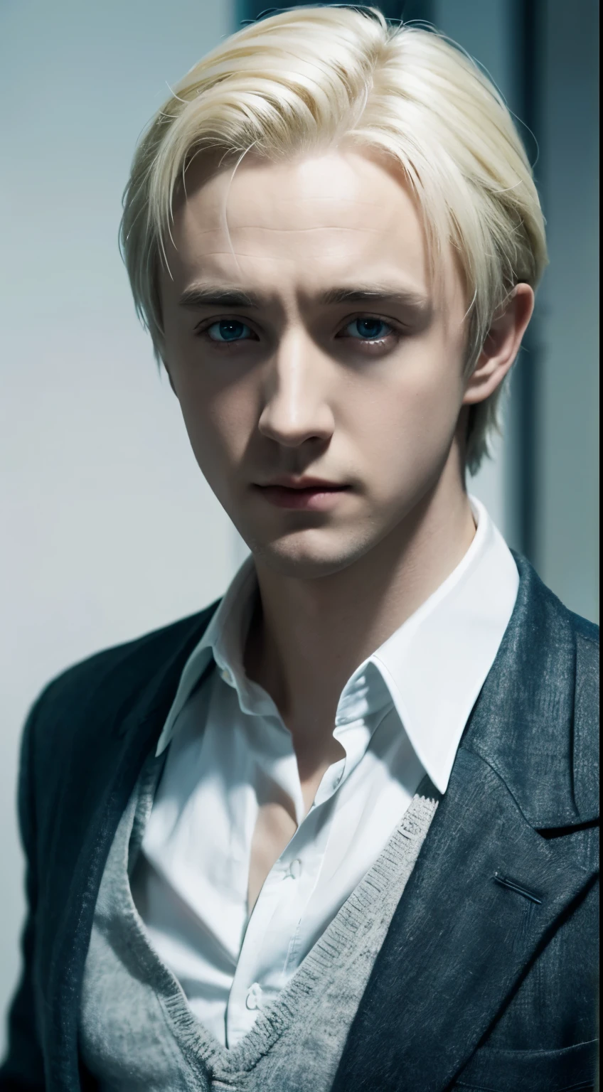 Draco Malfoy played by Tom Felton,Handsome,sanctimonious,Hyperrealism,Fine-brush photography
