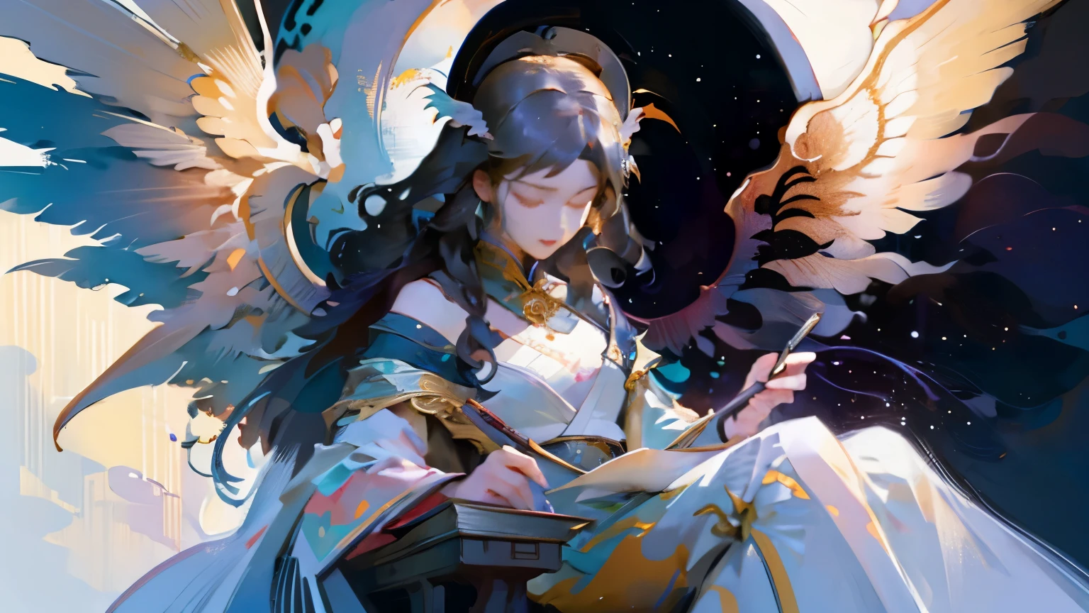 original:
"Now you dwell in the spirit's temple. Your wings are not yet spread, and your pen is not with ink."
translate(Translated by Bing Xin):
"Now you live in the palace。Your wings have not yet spread,Your pen has no ink yet。”