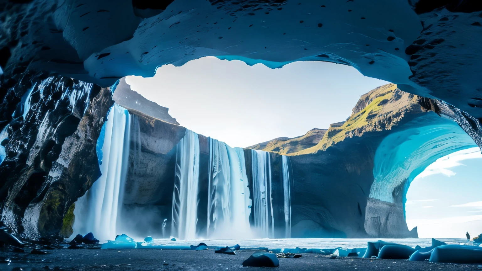 The ice caves formed by the summer melting of part of Iceland's Vatnajökull glacier are known as "super blue" and are the most spectacular in the world.