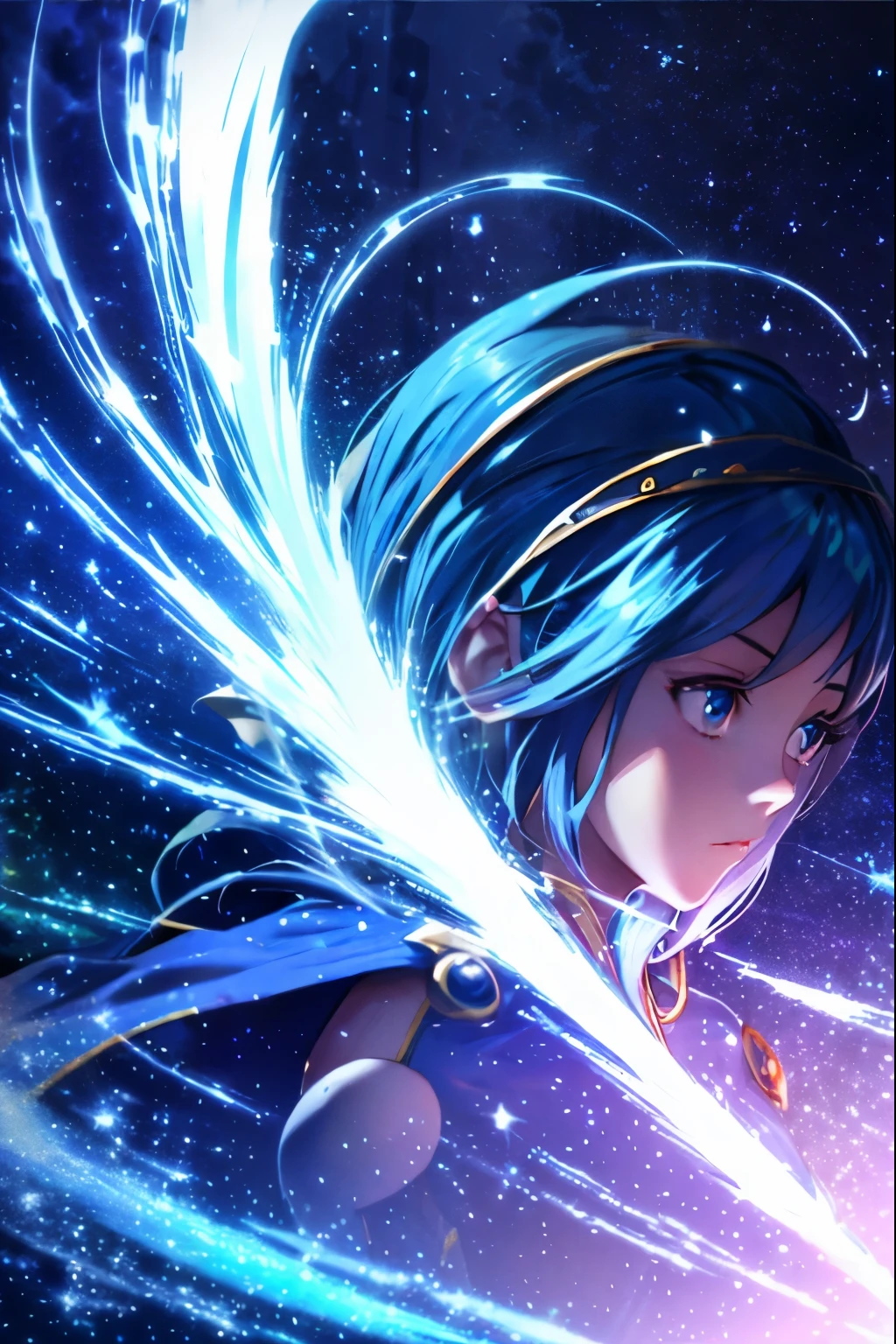 Returning home, a girl with blue hair continues her magical journey, knowing her adventures have just begun.