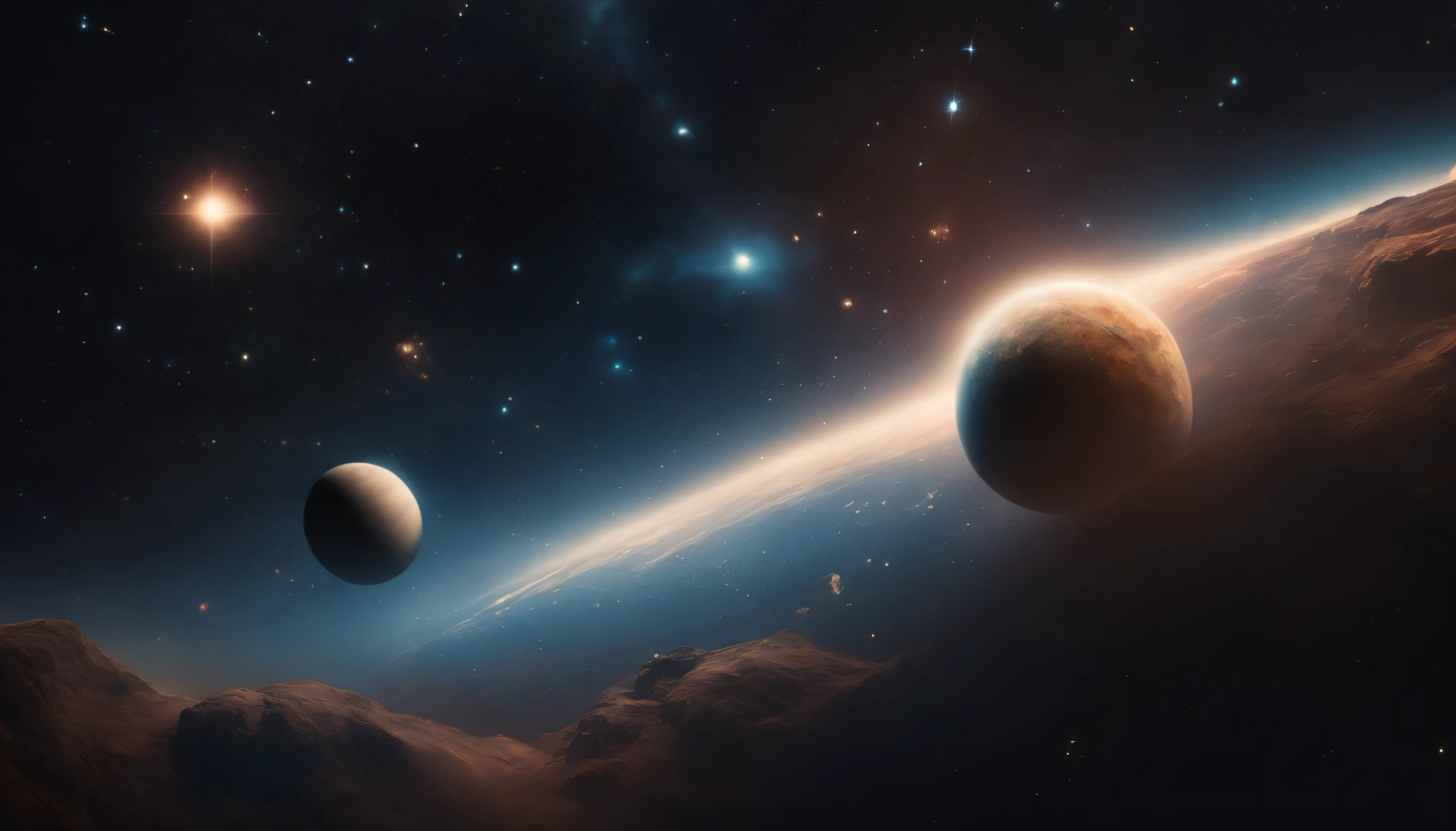(best quality,4k,8k,highres,masterpiece:1.2),ultra-detailed,(realistic,photorealistic,photo-realistic:1.37),space galaxy,vintage shot,cosmic wonders,beautiful colors,star-filled sky,nebula and galaxies,enchanting atmosphere,stellar beauty,retro vibe,detailed stars,dazzling clusters,shooting stars,the Milky Way,infinite beauty,wondrous celestial bodies,cosmic dust,colorful planets,astronomical spectacle,spectacular universe,stellar brightness,timeless charm,vastness of space,surreal scenery,fantastical voyage,luminous constellations,majestic space,image with ethereal beauty,space exploration,deep space,mysterious cosmos,vivid cosmic hues,celestial illusions,vintage-inspired cosmic masterpiece,vintage filter effect,space exploration of a different era,spectacular cosmic art,vintage-style cosmic wonderland,vintage-inspired celestial marvel,sparkling universe.