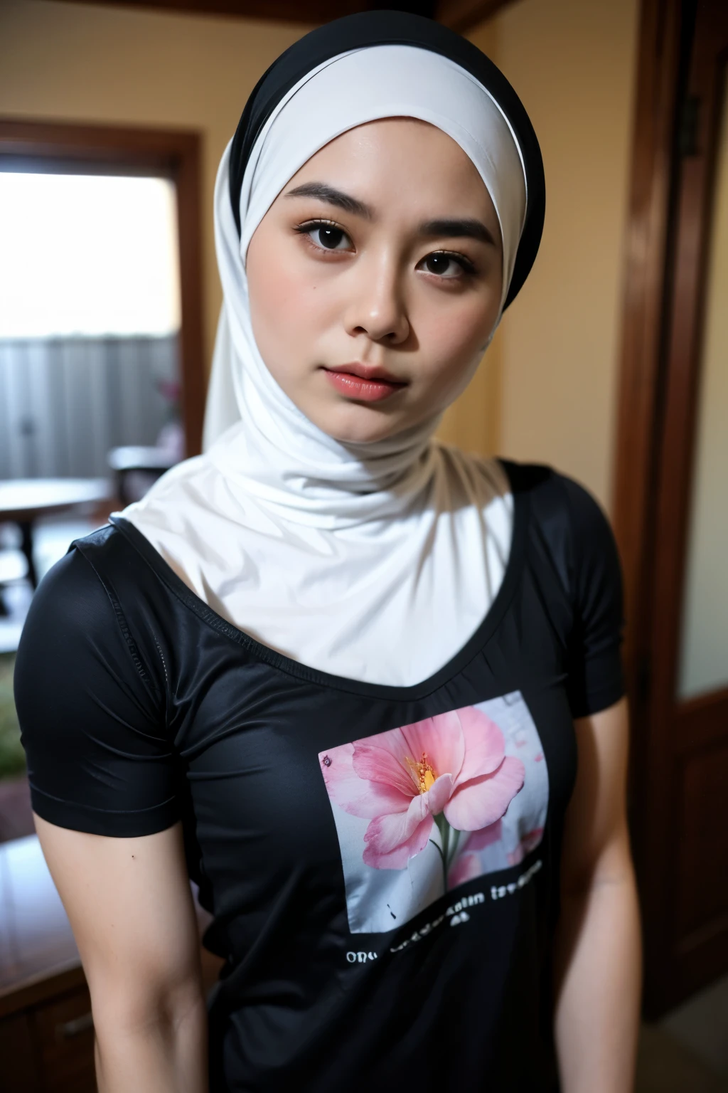 (Wearing Bra Overalls), (((HIJAB MALAY GIRL))), masutepiece, High quality, UHD 32K, Realistic face, Realistic skin feeling , A Malay Lady, 8 years old, , Very cute and baby-like face, (((FLAT CHEST))), (MATRIX WORLD), ((look In front  at the camera and SADNESS)), ((())), (((CUTE GIRL))), ((TRANSPARENT)), ((BLACK LIPS)), ((WHITE LACE)), ((TRANSPARENT)), ((CHUBBY)), (undress). Red