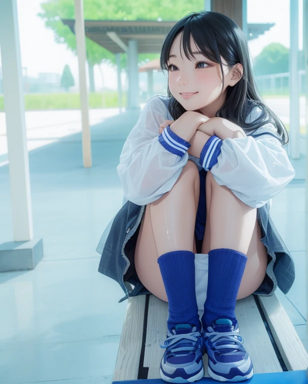 girl, Sweat, vapor, Medium Chest, shy, Beautiful Hands, A light smile, Looking at the audience, Randomly change the color of the outfit