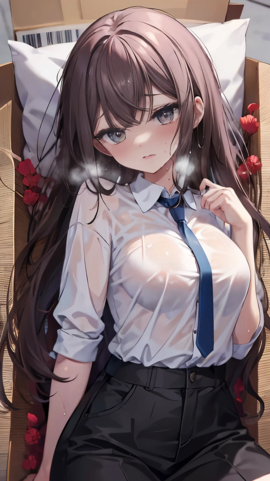,girl,Best image quality,Wet with sweat,Looks sleepy,chest,naked,Weakness,,sit on the futon,night,,,
