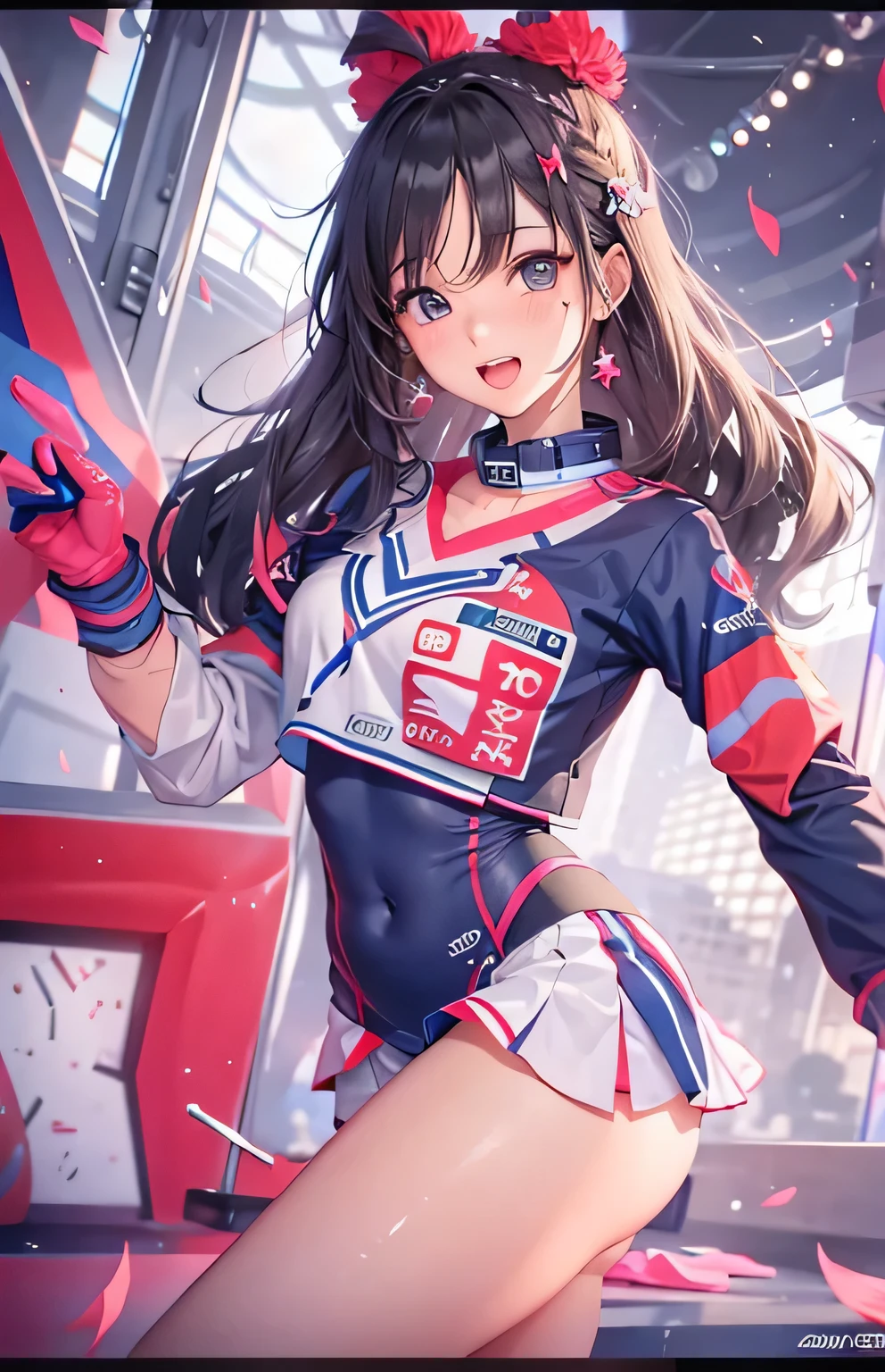 ((highest quality)), ((masterpiece)), (Get used to it), Perfect Face , beautiful girl , Cheerleader ,