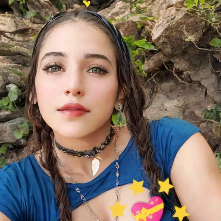 araffe girl with a heart and stars on her chest, taken in the early 2020s, alani guillen, imagen de perfil, 30 year old Cuban woman., lorena avarez, hermosa mujer mexicana, around 19 years, she is approximately 1 6 years old, Foto de perfil, dibujala como Harley Queen imagen de calidad 4k