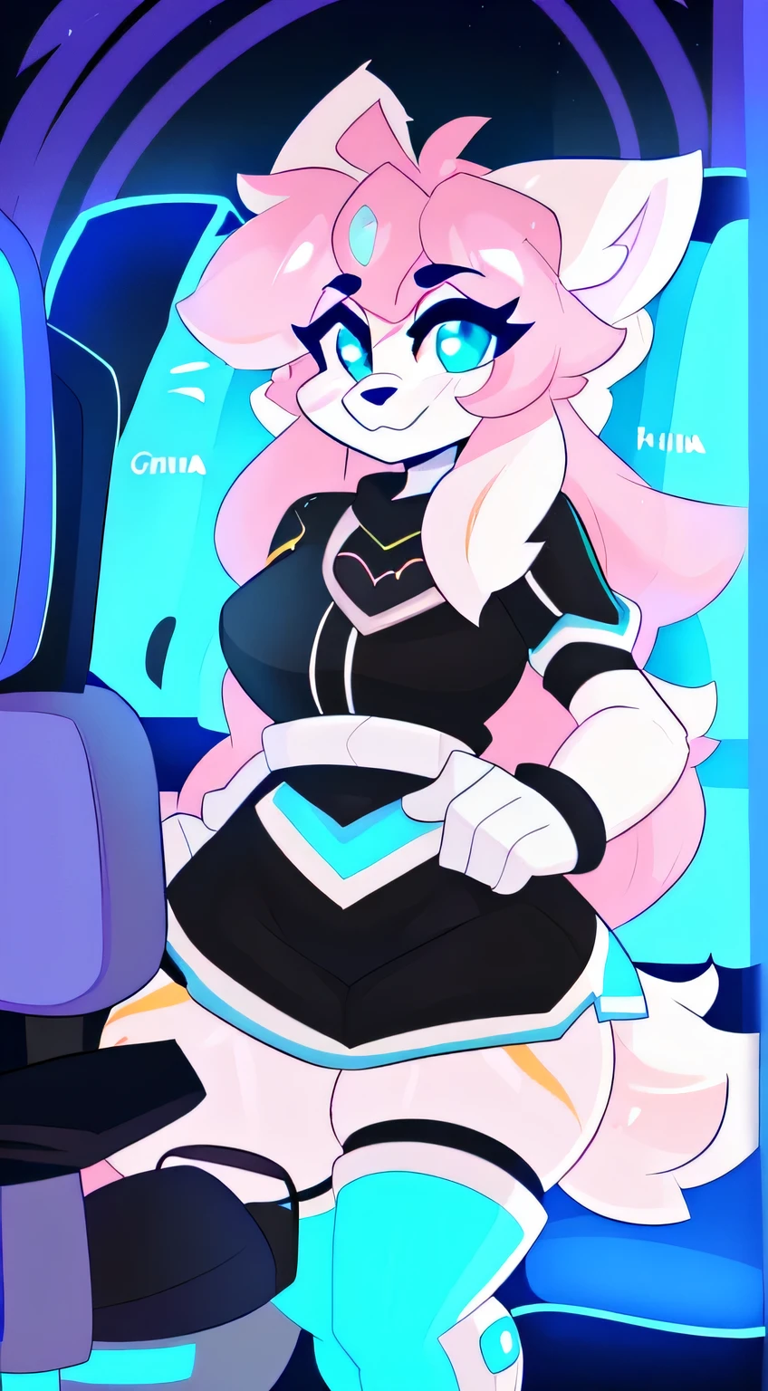 sexy furry girl,,sonrisa coqueta y burlona,.((por kilinah, por Coffeesoda, por Hioshiru, por kilinah)),(((Gamer outfit))).